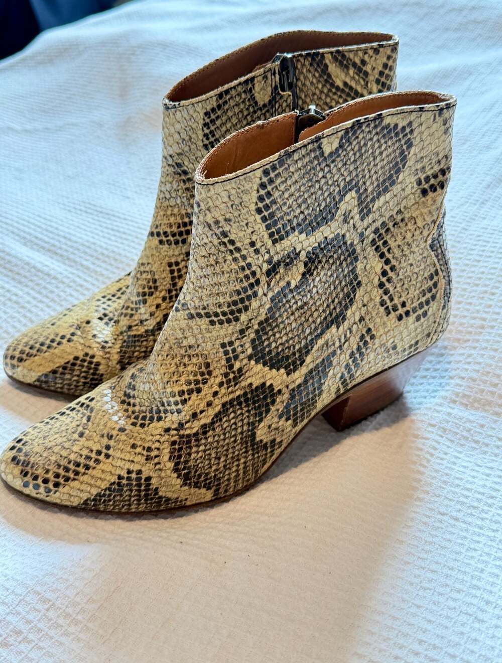Isabel Marant snakeskin-embossed leather ankle boots